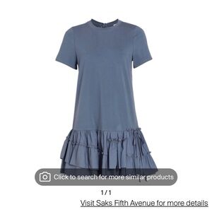 Cinq a Sept Blue Ruffled women’s Dress
